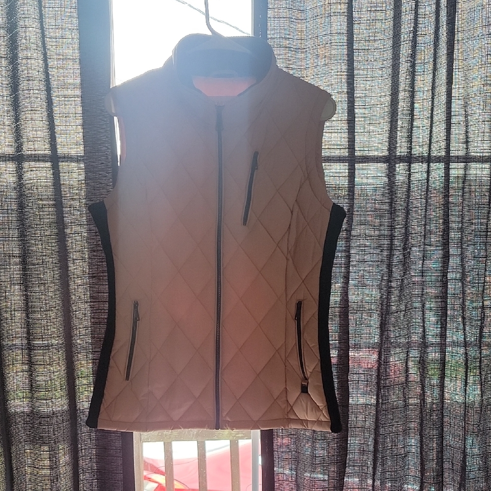 Calvin Klein Black and White Quilted Vest